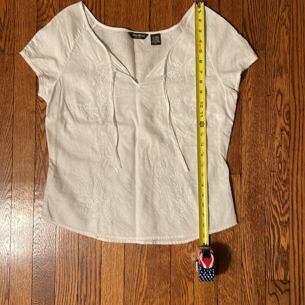 Eddie Bauer white linen cotton top - Picture 6 of 6